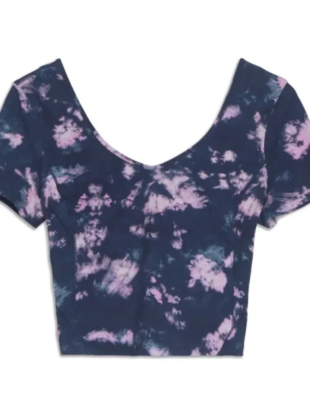 lululemon athletica Short Sleeve Tie-Dye Top in Navy & Pink